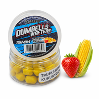 Dumbells Carpio 15mm Wafters Truskawka Słodka Kukurydza