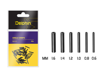 Delphin Single CRIMPS / 40szt 1.0mm